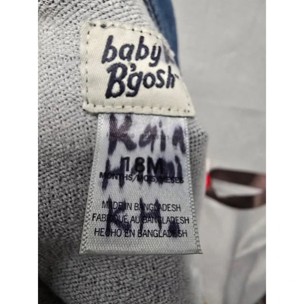 Baby OshKosh B'gosh Blue Denim Jacket 18M Kids Medium Wash Trucker Coat